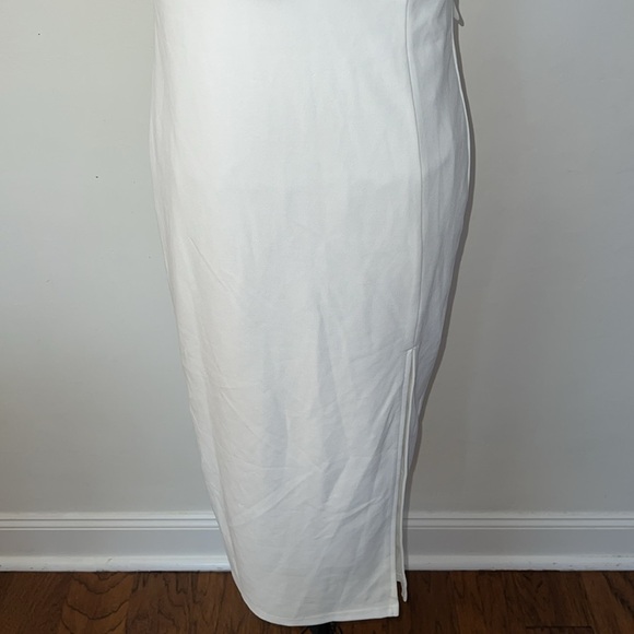 Lulus Glamorous Promise White Organza Halter Bodycon Midi Dress - Picture 5 of 10
